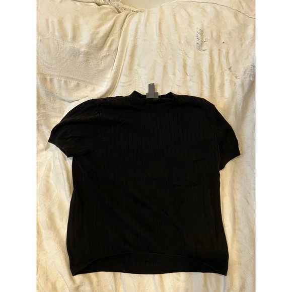 H&M Black Regular Fit T-Shirt Mens L - Picture 1 of 3